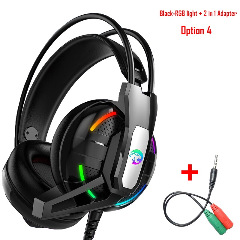 PS4 Gaming Hoofdtelefoon 4D Stereo Rgb Licht Koptelefoon Video Game Headset Met Microfoon Voor Xbox One/Laptop/ pc Tablet Gamer: Option4