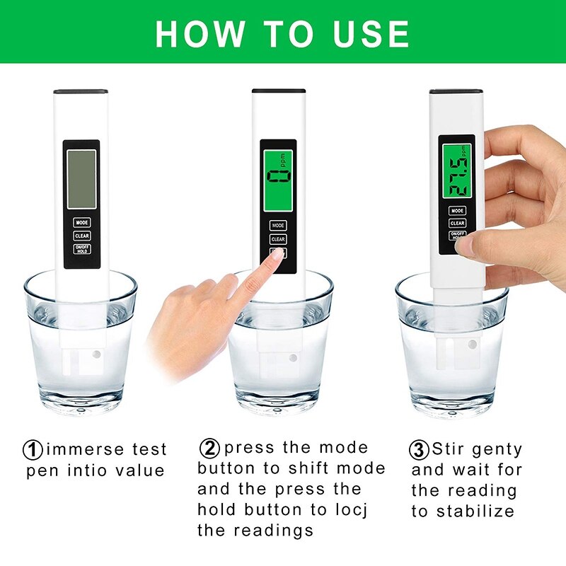Ph-meter en tds-meter combinatie ph-tester digitale ph-meter meetnauwkeurigheid 3 in 1 tds ec-thermometer