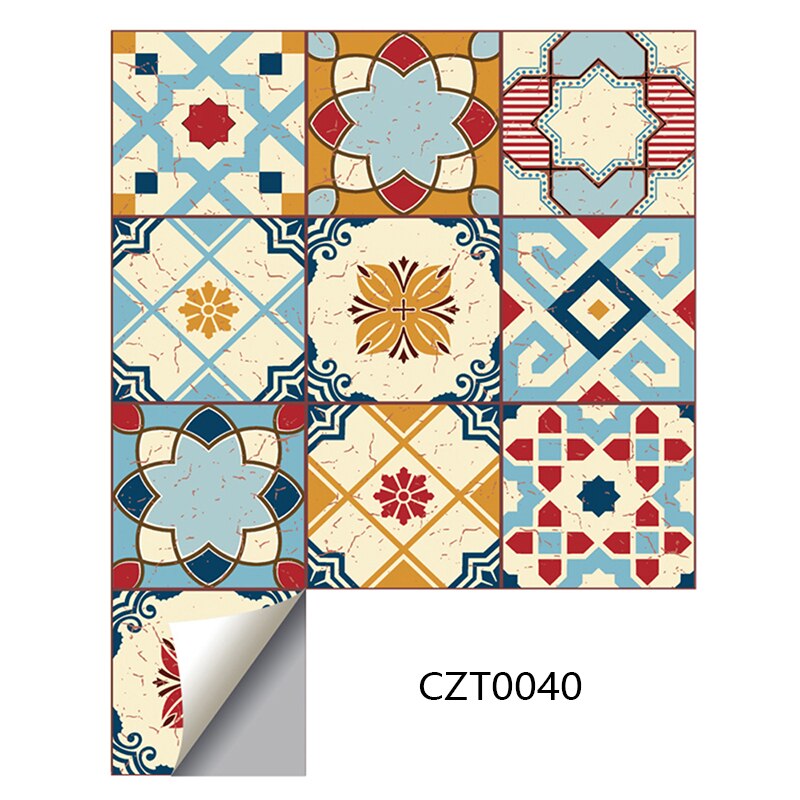 Olie-Proof Hittebestendige En Waterdichte Zelfklevende Tegel Stickers Badkamer Keuken Woonkamer Wanddecoratie 3D muursticker: pattern 10