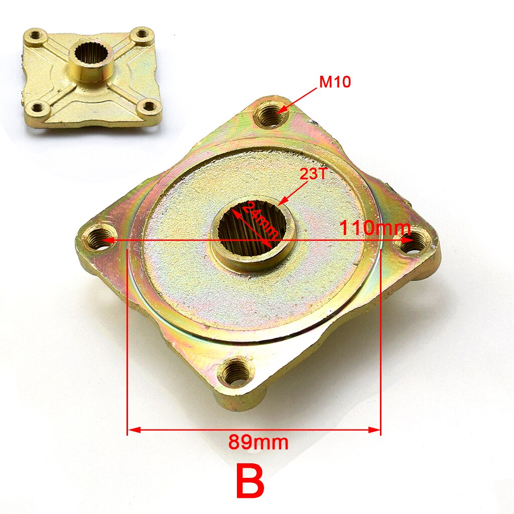 4 Stud 3 hole Axle 23T 24T 17T Hub Spline Mounting brackets Wheel Hub for 50cc- 125cc 150cc 250cc Quad Dirt Bike ATV Buggy: B