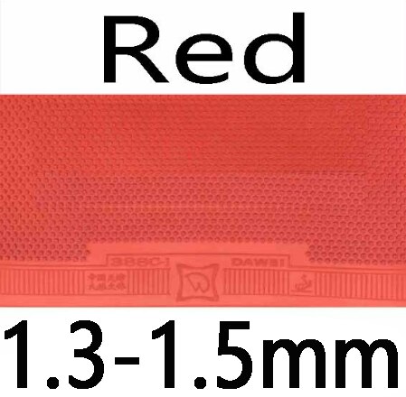 Dawei 388c-1 388c 1 medium pips-out bordtennis pingpong gummi med svamp: Rød 1.3-1.5mm