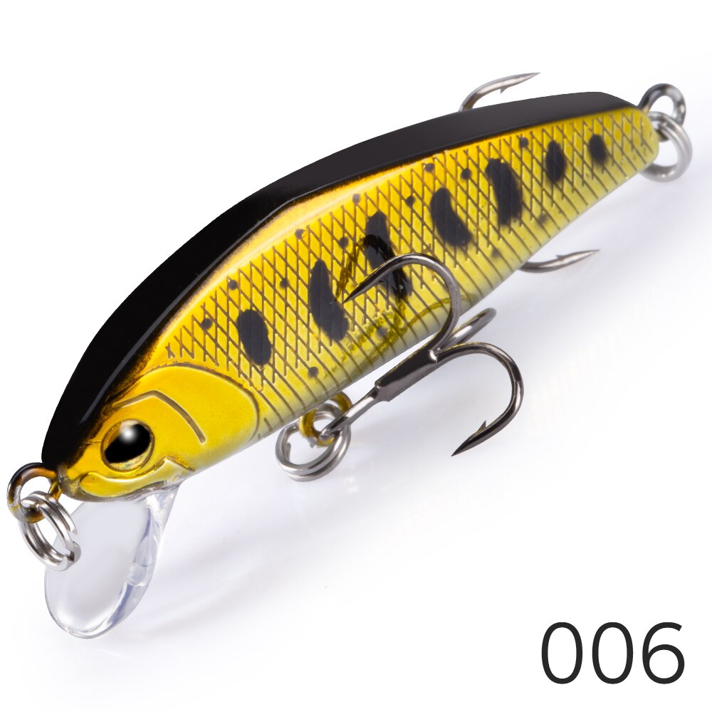 D1 Fishing Sinking Minnow Lures Trout Wobblers 44mm Crankbait High Artificial Freshwater Hard Bait Tackle Pesca Set: 006