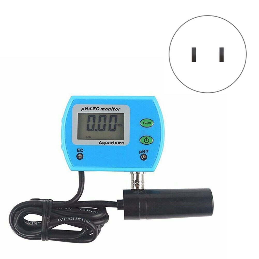 Lcd Water Meter Ph/Ec Meter Acidometer Digitale Display Water Meterfor Voor Huishoudelijke Drinkwater Zwembad Aquarium Water Blauw