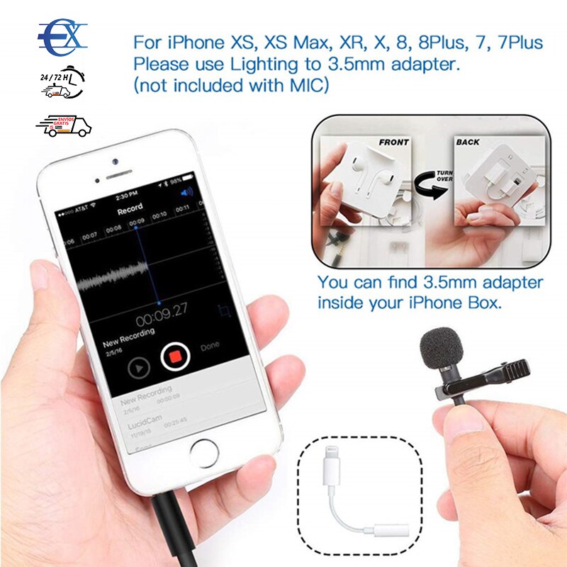 EUROXANTY®| Mini klappe mikrofon | PC mikrofon, Tik Tok, Handy, Mobiltelefon | Kondensator | Laptop | | Platz España