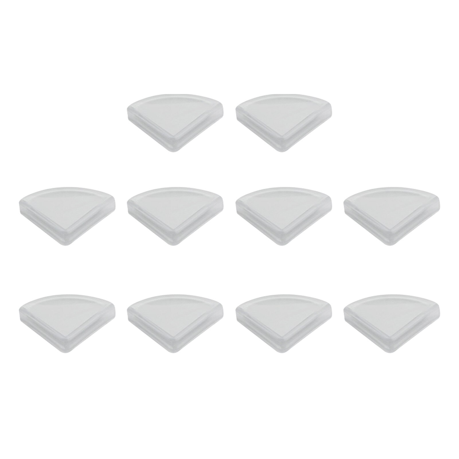 10pcs/pack Adhesive Soft Desk Bumper Table For Furniture Corner Guard Home Silicone Baby Proof Edge Protection Children Safety: Transparent