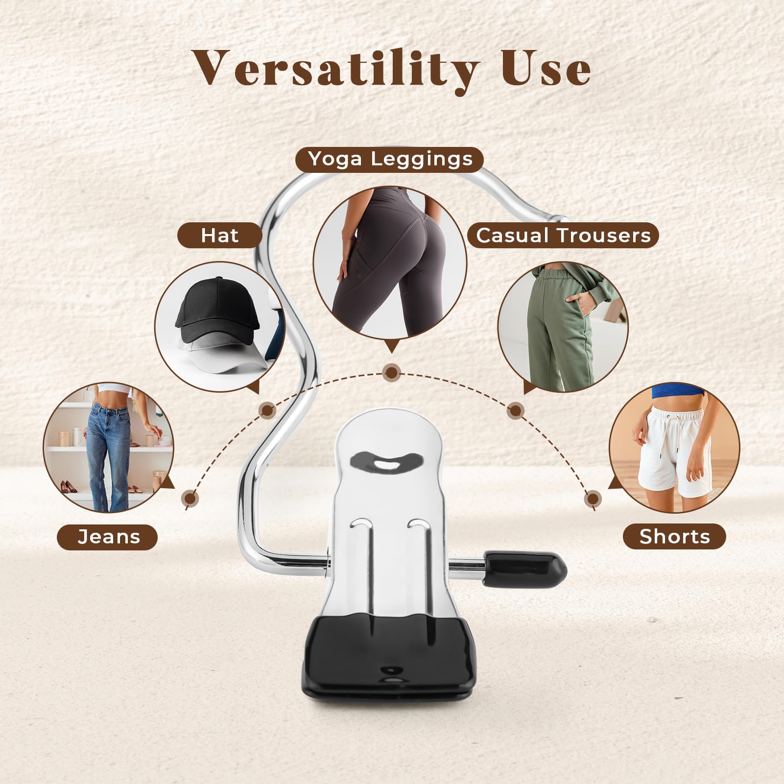 10 Stück Wäscheklammern aus Edelstahl mit Haken, Wäscherei-Organizer, tragbarer Hängeclip, Schrankaufhänger, effizientes Kleidungsmanagement