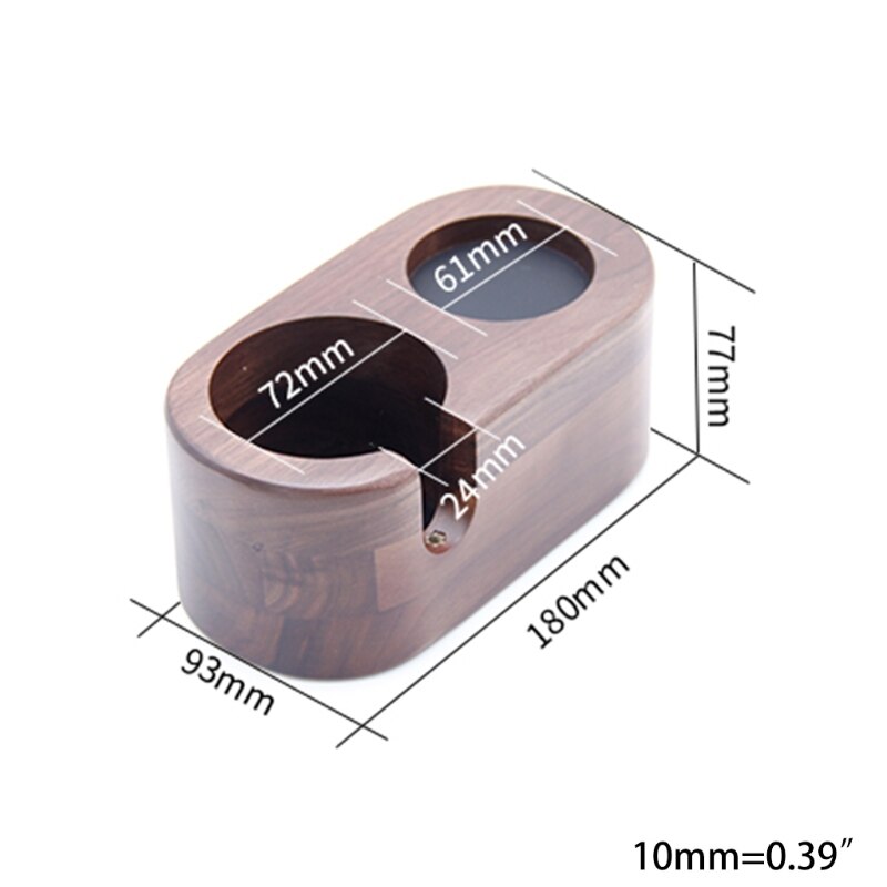 Walnut Wood Espresso Distributor Mat Coffee Tamper Stand Support Base Rack Coffee Filter Holder Coffee Machine Handle