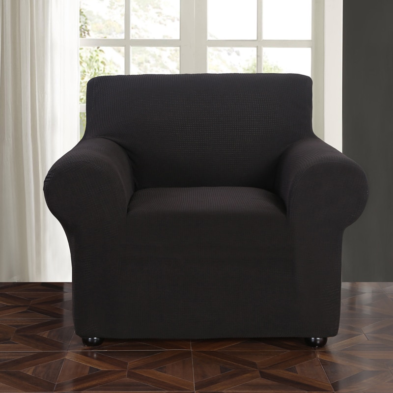 Jacquard Stretch Cover for Armchair Living Room 1 Seater Sofa Cover Furniture Cover Couch Slipcover Case Armchair Cover Elastic