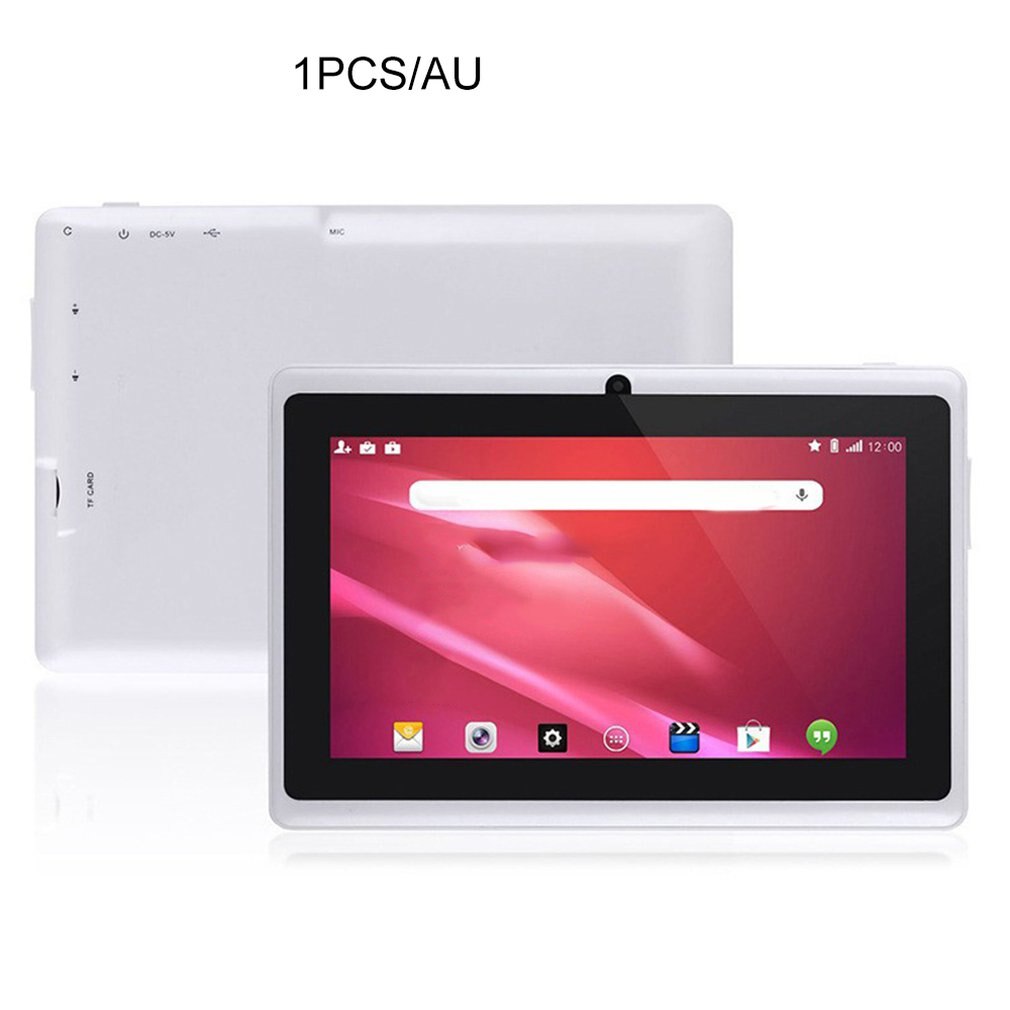 Portable Size Tablet 7 inch Tablet for Allwinner A33 Tablet PC 512MB+ 4GB for Android 4.4 Quad Core Q88 Kids PAD: red EU