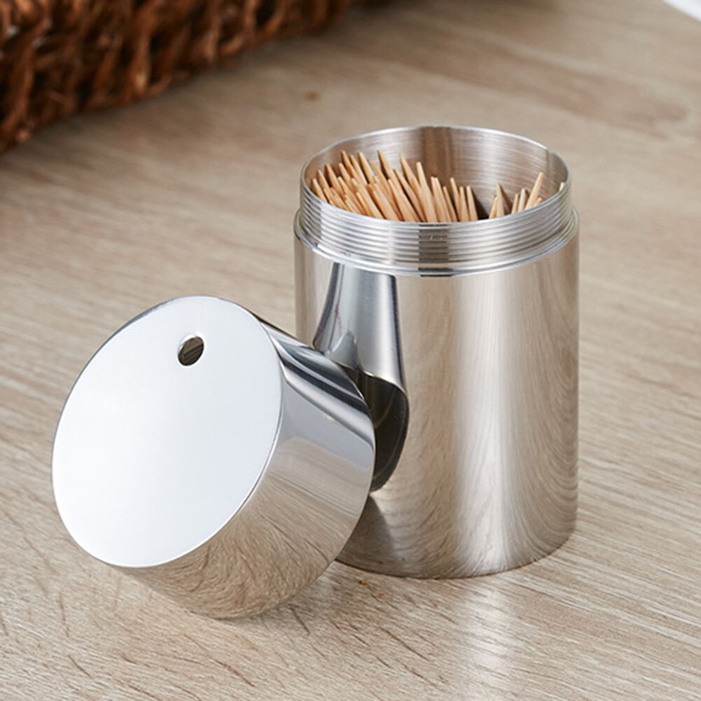 Home Hotel Restaurant Stainless Steel Toothpicks Holder Dispenser Box Container portable toothpick box Upscale Holder