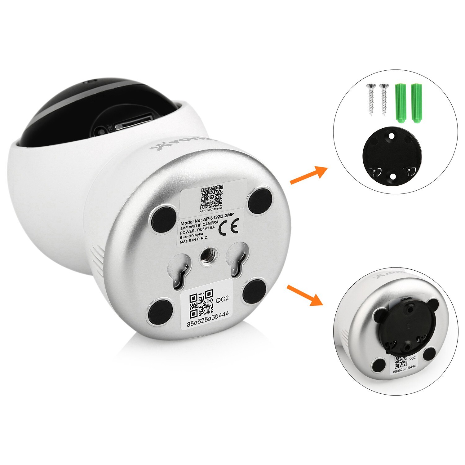 Yoyko Big Eye 360 ° 1080P Baby Veiligheid Monitor Draadloze Afstandsbediening Telefoon Verbinding Camera Usb İnput Machine Video Functie baba