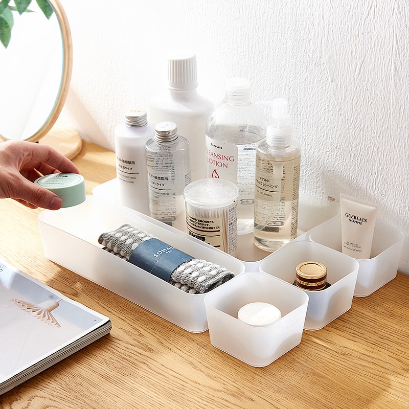 SUNEE Plastic Make Organizer Make Storage Box Cosmetische Lade Organizer Jewerly Container Nagellak Organizer