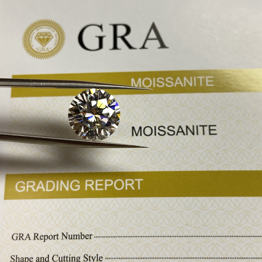 Grown moissanite stone excellent cut 1.5 ct 7.5mm GH Color loose diamond stone for ring