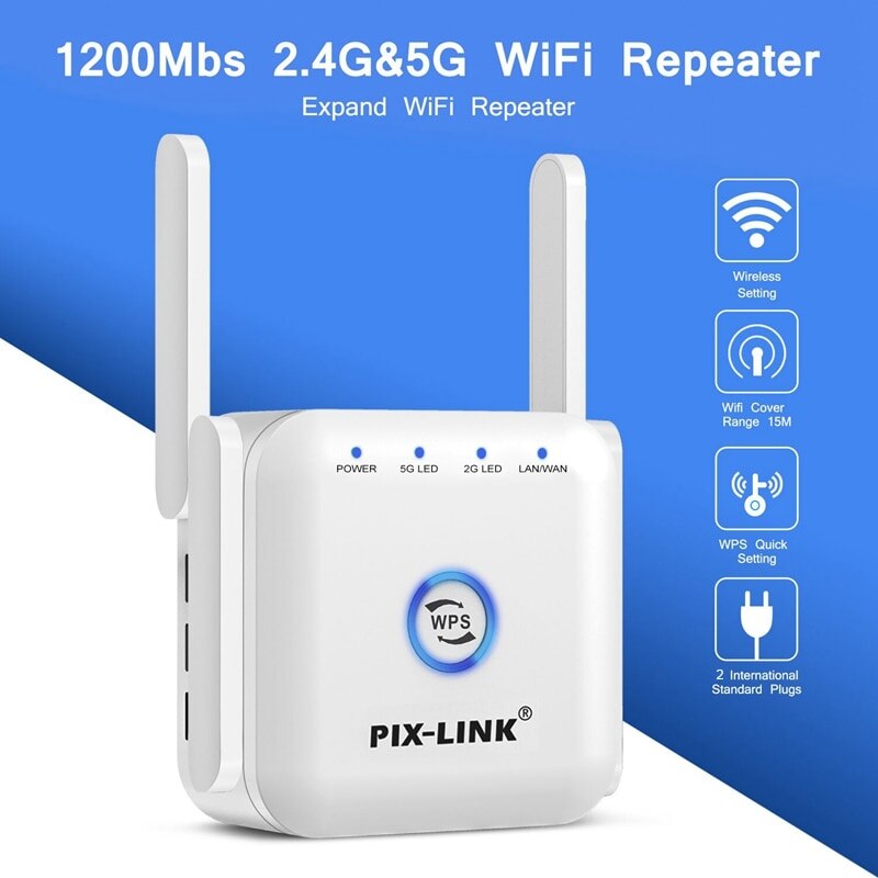 5G Wifi Repeater 5Ghz Repeater Wifi 1200M Router Wifi Extender Lange Range 2.4G Wi-fi Booster wifi Signaal Versterker Access Point