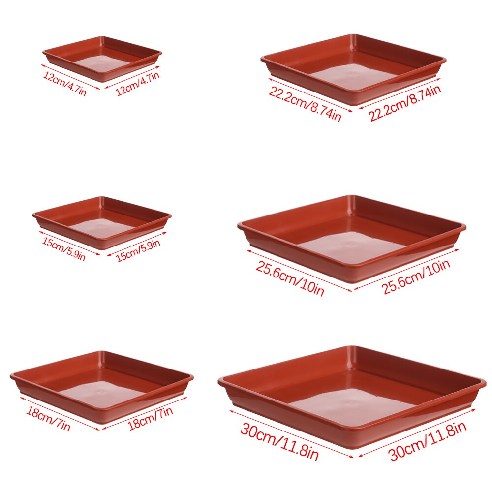 Square Plant Saucer Drip Trays Durable Plastic Tray Saucers Indoor Outdoor Flower PotBase Bonsai Supplie Garden Home Decoration