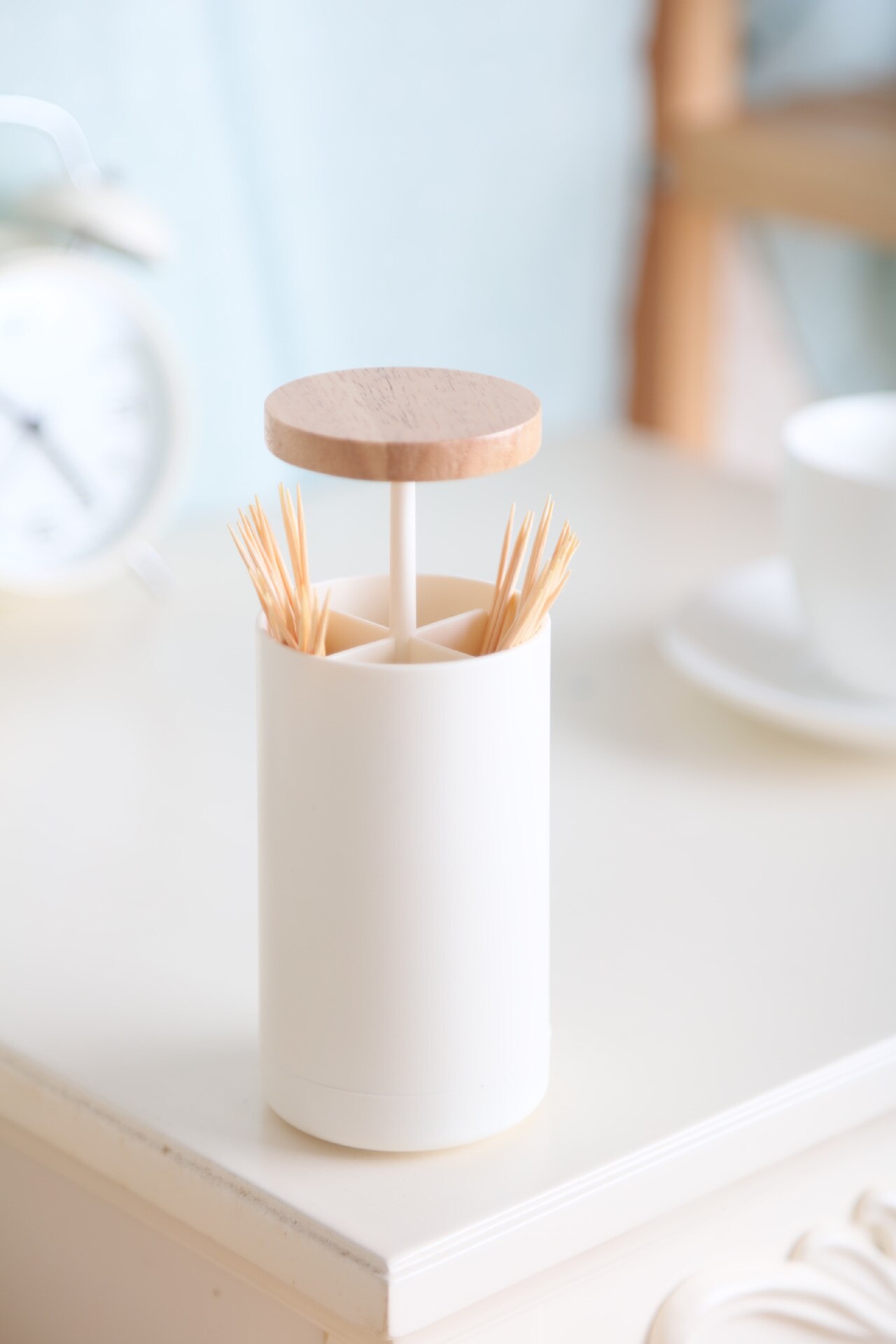 Home Hand-pressed Cotton Swab Barrel Simple Tooth Receiving Box Rod Storage