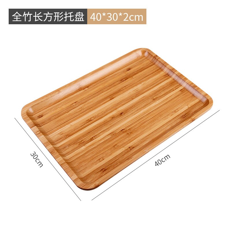Bamboo Tray Home Restaurant Tea Set Tray Hotel Rectangular Refreshment Tray Simple Japanese Bamboo Fruit Tray Tea Tray: C6