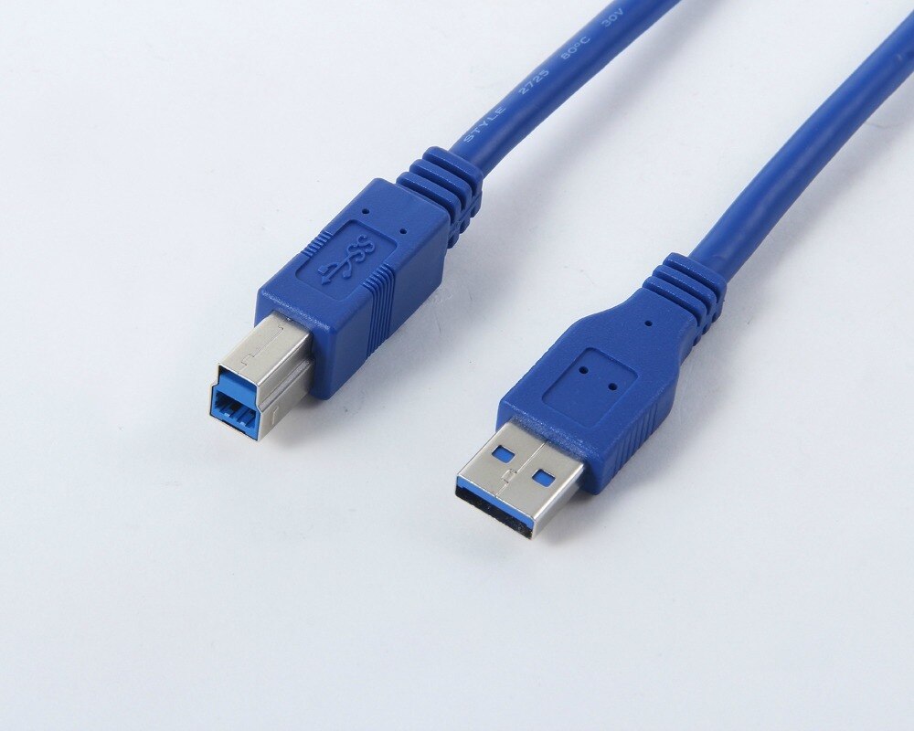 Cabo jimier cy padrão usb 3.0 a, macho para b macho, cabo de extensão 1m