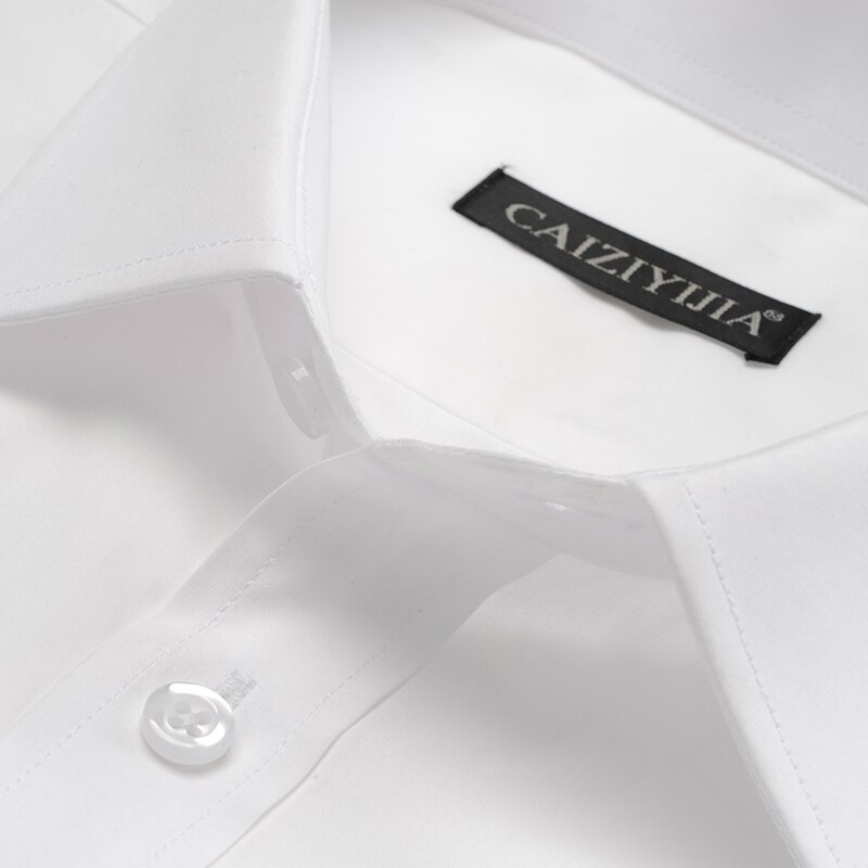Mænds rynke-modstandsdygtige langærmede skjorteknaplukning bomuld klassiske standard skjorter til erhvervsarbejde