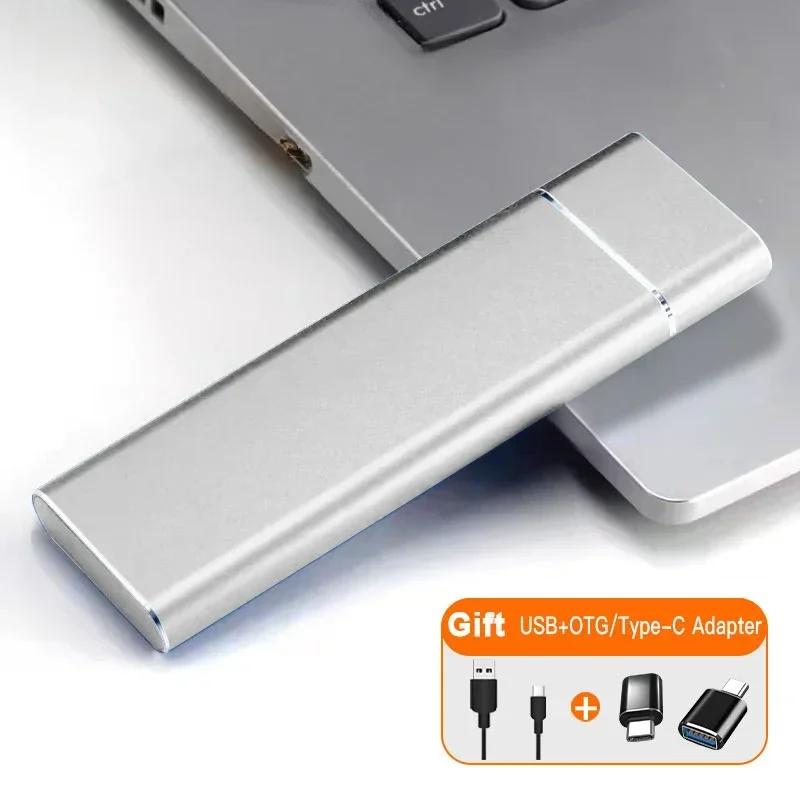 Bærbar ssd ekstern harddisk 4tb højhastighedsdrev usb 3.1/ type-c-grænseflade solid state harddisklagringsenhed til bærbar/pc: Hvid / 0.3m