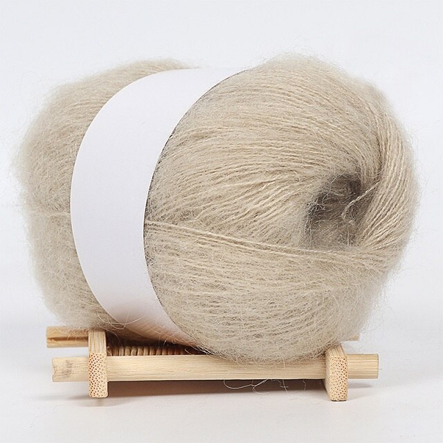 25G Zachte Dunne Mohair Garen Voor Breien Trui Fijne Pluche Wol Haak Garen Hand Geweven Garen Fiber Licht effen Kleur: 7