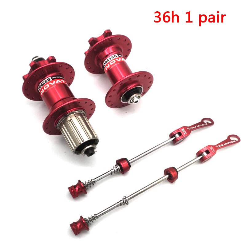 Novatec hub D041SB D042SB disc card brake MTB mountain bike hub bearing bicycle hubs 24 28 32 36 Holes 24h 28h 32h 36h 6 colors