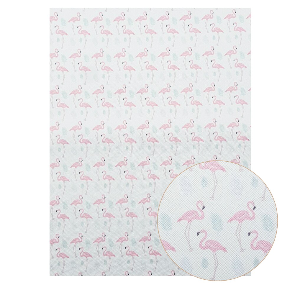 22*30cm a4 tyglakan i konstläder flamingo unicorn utskrift söta djur rosett tyg gör det själv handväskor material syntetiskt läder: 15