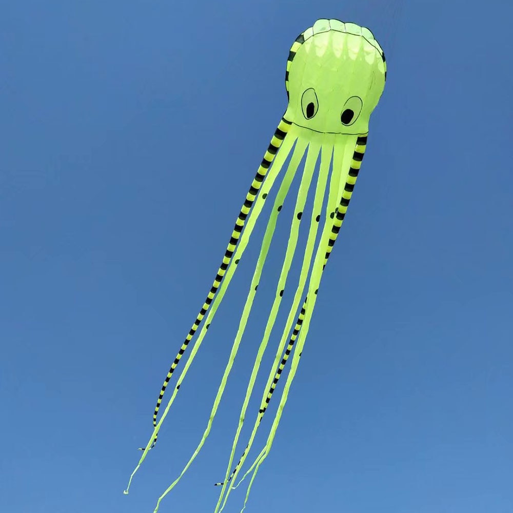 Cerf-volant en forme de poulpe 3D pour enfants, avec poignée, gonflable, 8m, avec spectacle,