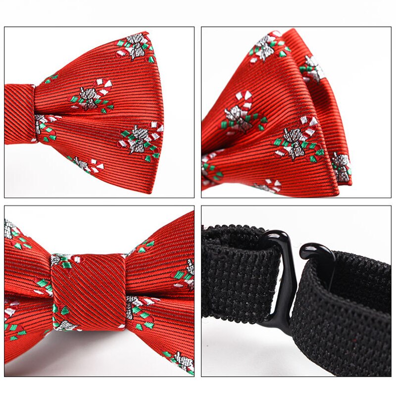 Christmas Bow Tie Children Snowflake Tree Xmas Pattern Bowtie For Boys Kids Size 9cm*5cm BowTies