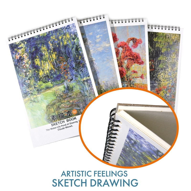 Caderno profissional papel de pintura 30x42 a3 desenho papel em branco esboço 40 folhas material escolar escritório pintura ass045