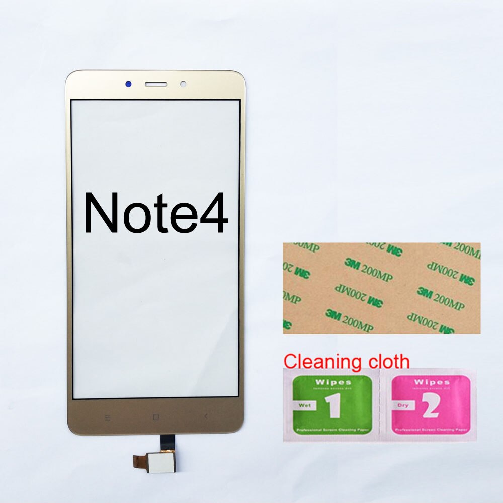 Touch screen Für Xiaomi Redmi Hinweis 1/2/3/4 Touch Screen Digitizer Sensor Glas Panel Ersatz: Note4 Gold