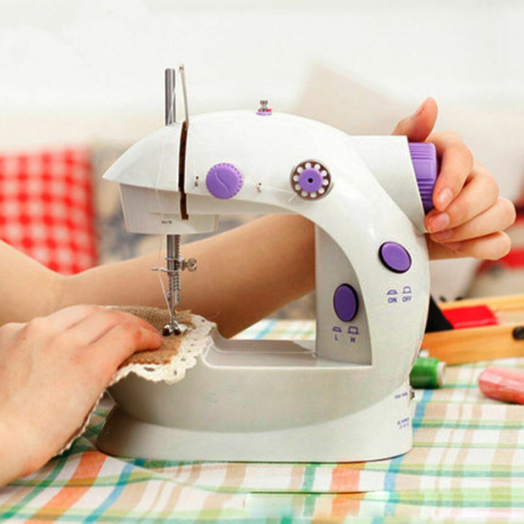 Mini Electric Sewing Machine 2 Speed Portable Desktop Handheld Household with LED Light US Plug