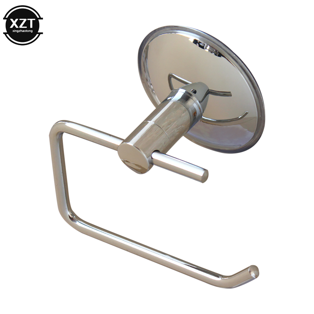 1Pcs Metal tissue holder roll paper accessories wall-mounted toilet paper holder stainless steel kitchen paper towel household 1: Default Title