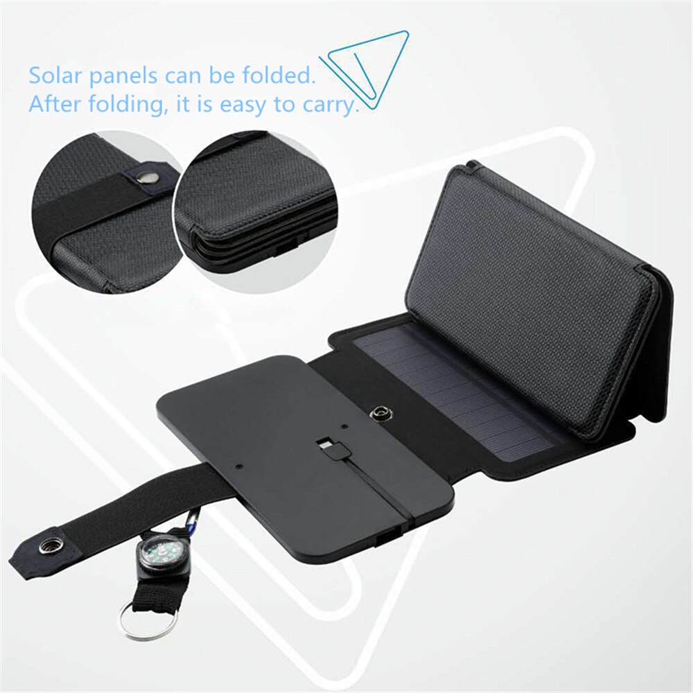 10W 8W 5V 2A Foldable USB Solar Panel Portable Folding Waterproof Solar Panel Charger Mobile Power Battery Charger