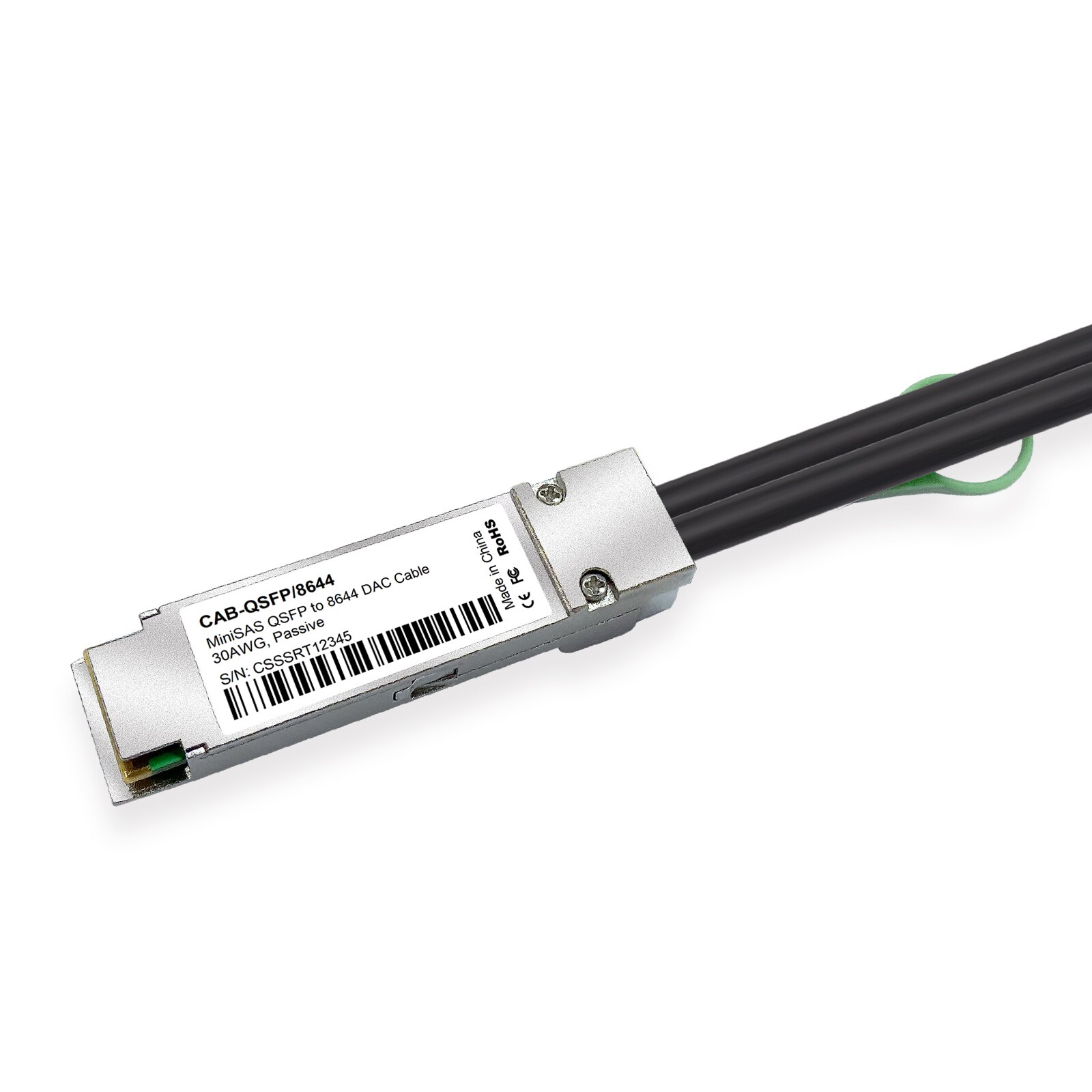 Mini SFF-8644 esterna di SAS HD al cavo ibrido di SAS di QSFP(SFF-8436), 30AWG, 100-Ohm, 0.5-m(1.64ft)