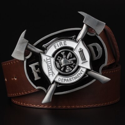 Cool men's belt firefighter profession fire truck buckle fire dept badge fire brigade sign firemen belt fire fighter volunteer: 11