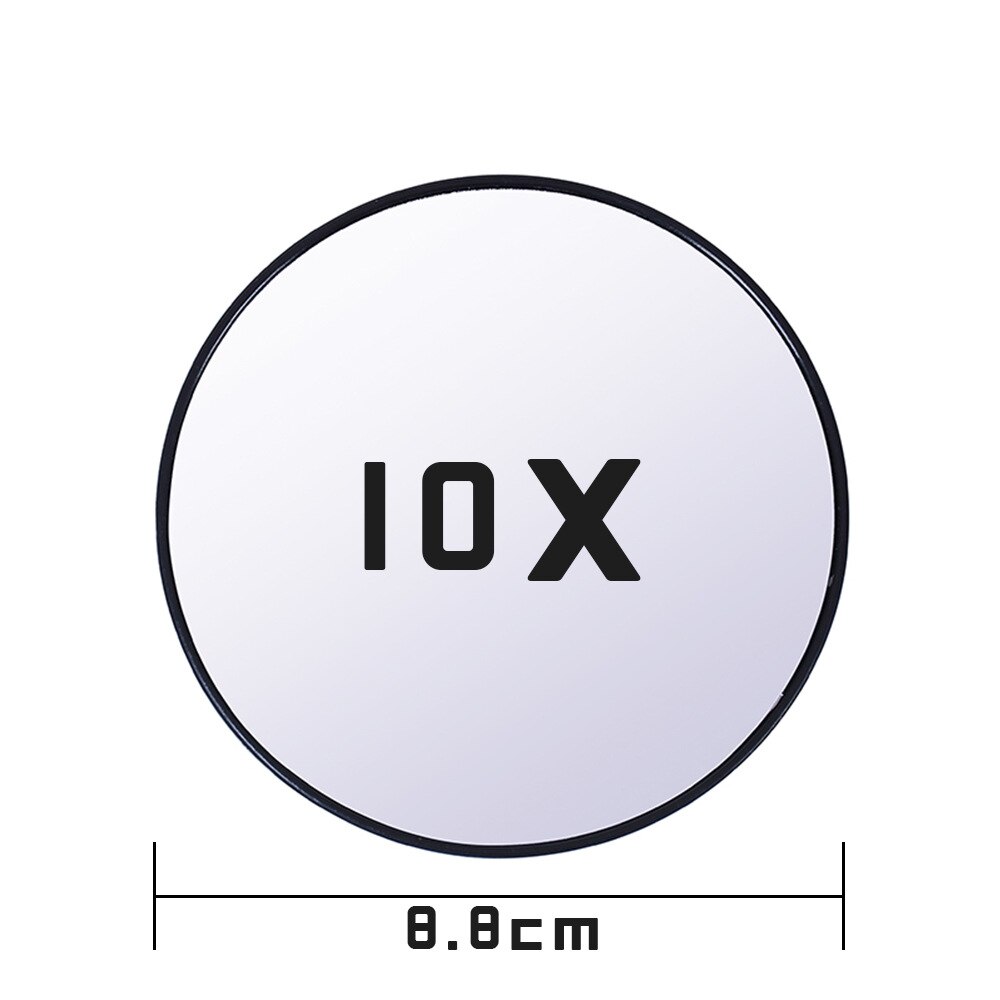 10X Makeup Mirror With LED Light Flexible Portable Magnifying Vanity Mirrors Desktop MakeUp Fill Lamp 360 Degree Rotating Mirror: 10X Mini Mirror