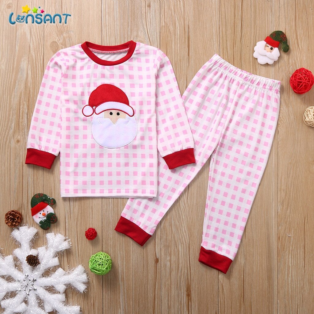 LONSANT Del Fumetto Per Bambini Pigiama Set Ragazzi Degli Indumenti Da Notte del Vestito di Autunno Delle Ragazze Pigiami A Maniche Lunghe Tops + Pants 2pcs Dei Vestiti Dei Bambini n30