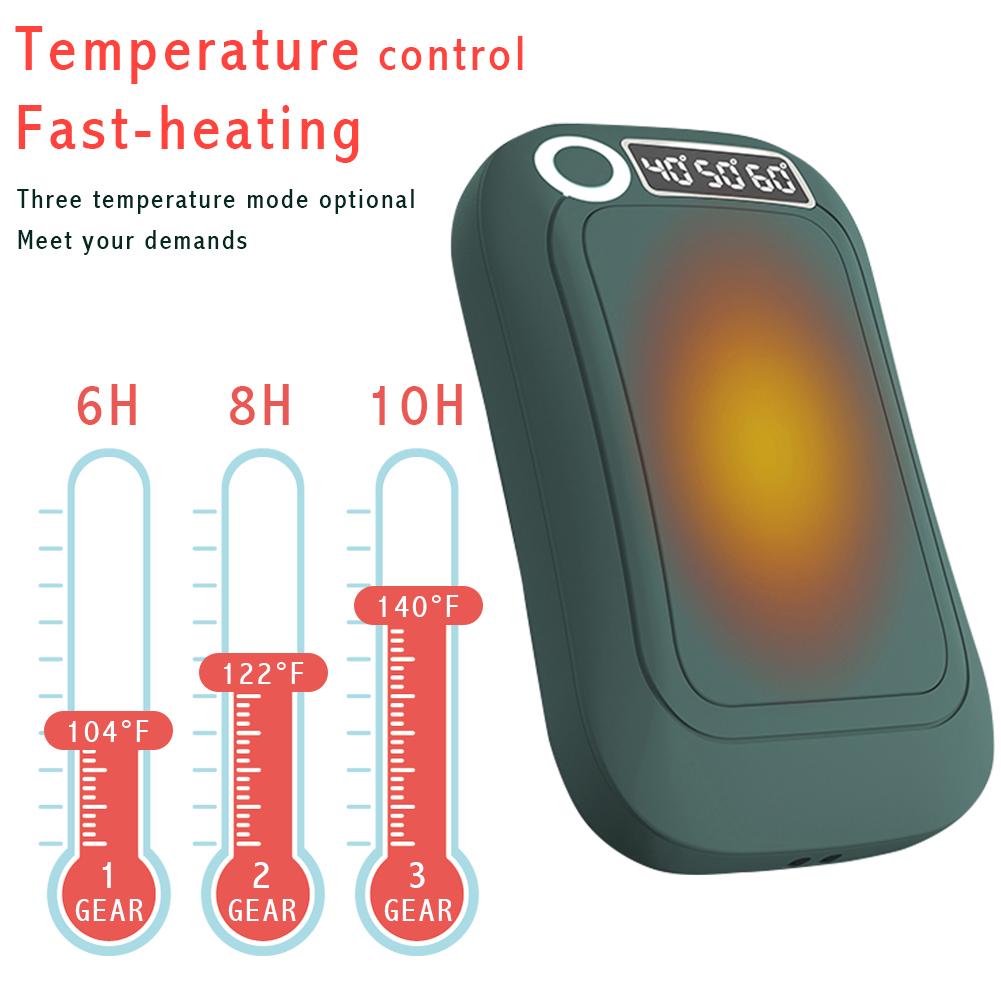 10000 mah 5v usb genopladelig ledet elektrisk håndvarmer varmelegeme rejse praktisk lang levetid lomme varmere hjem opvarmning produkt