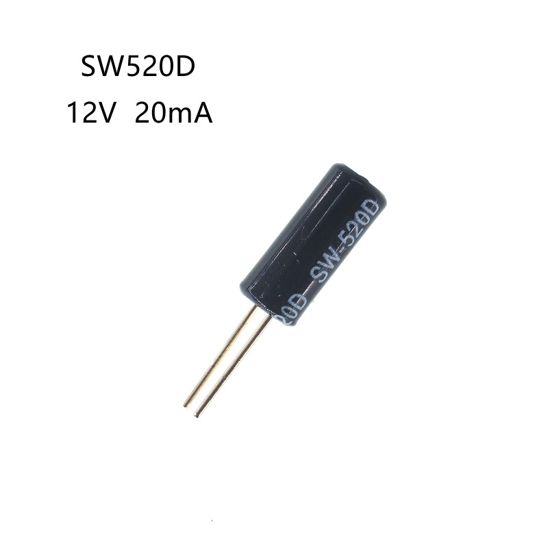 10PCS SW-200D -420 -520D SW-18010P-18015P-18020P-58010P 12V Highly Vibration switch Ball Tilt bead Angle Spring Sensor Switches: SW-520D Gloden Pin