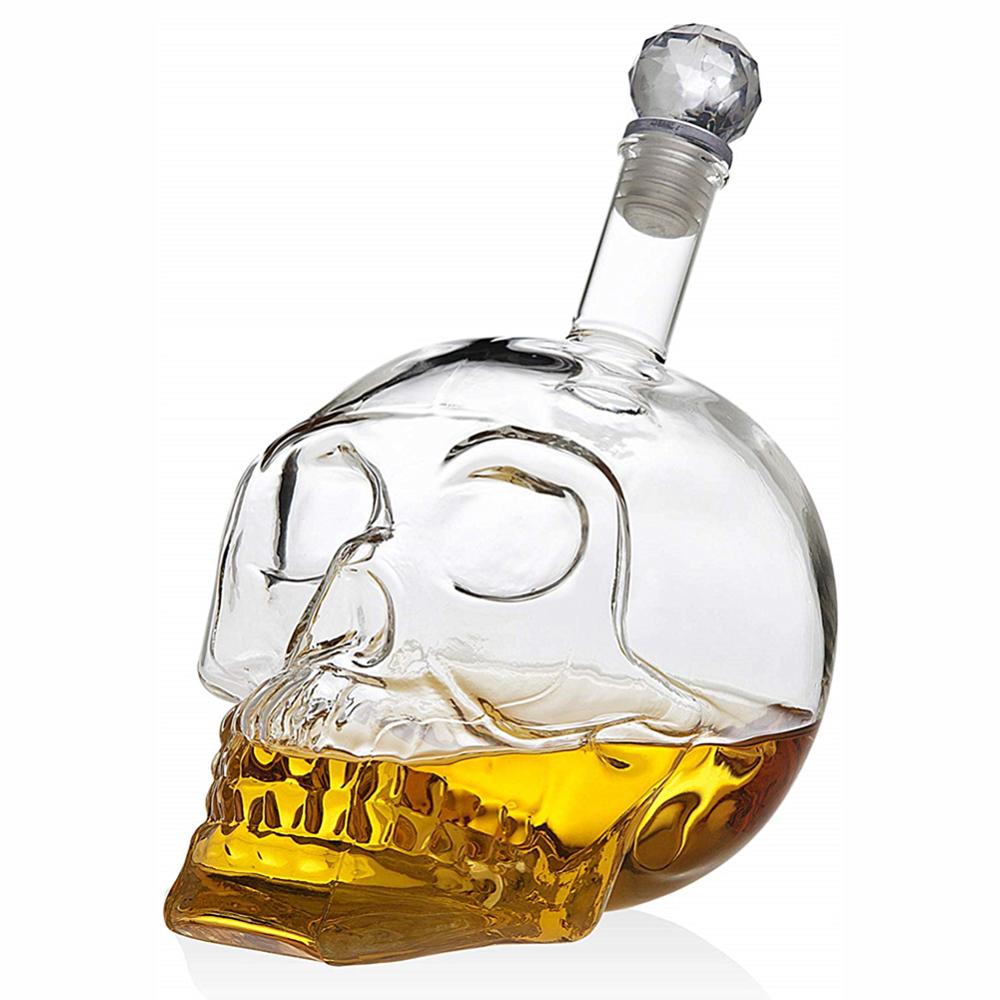 Dödskalle glas whisky vodka vin kristall flaska sprit koppar transparent vin drickskoppar bar hem