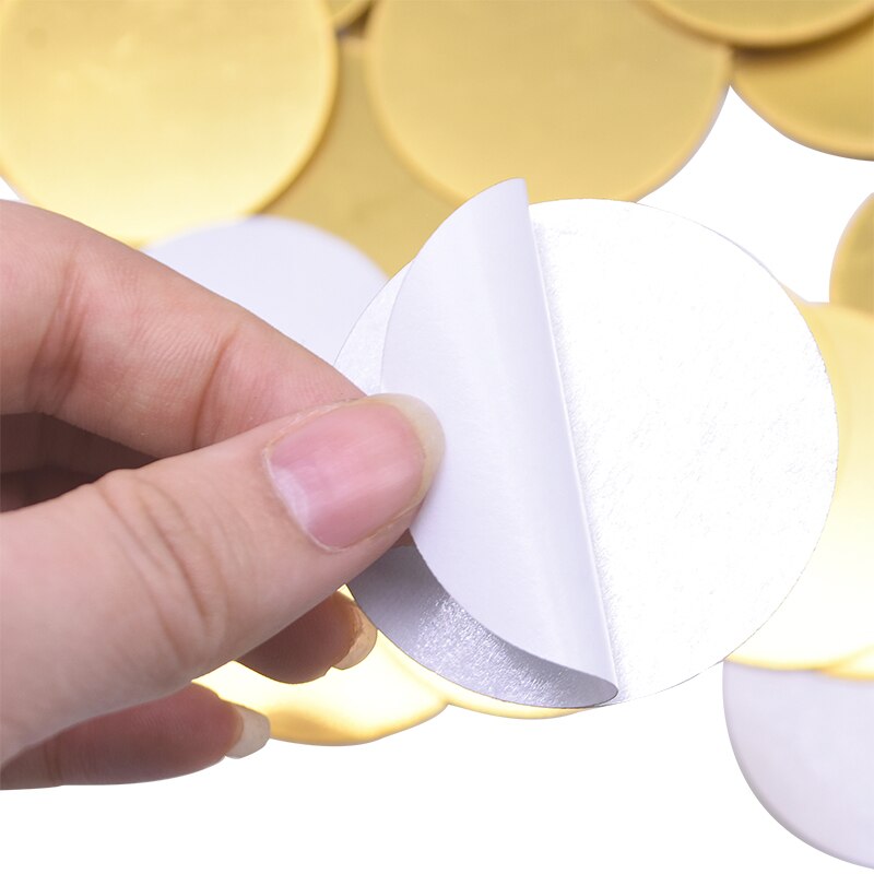 Pegatinas acrílicas de lunares para decoración del hogar, papel tapiz de 5cm, de lunares dorados y plateados, para dormitorio, cuarto de niños, 20/50 Uds.