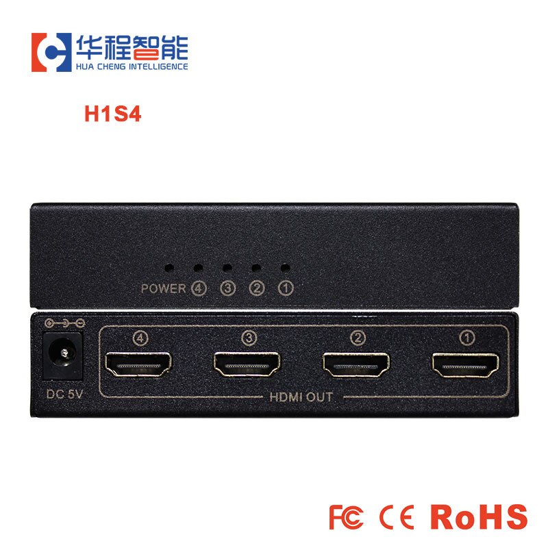 HDCP mini HDMI Splitter Full HD 1080p Split Connector 1 in 4 Out Amplifier Display Support input for Laptop TV BOX DVD player