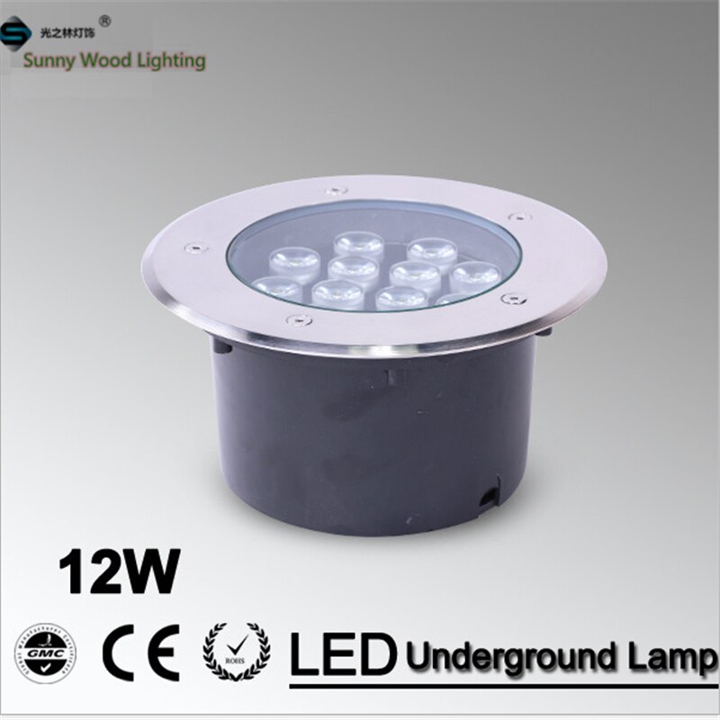 12W LED underground light ,180mm 85-265Vac input IP67 stainless steel led built in lamp ,outdoor waterproof inground spot light