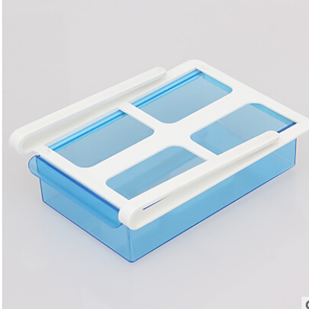 Slide Kitchen Fridge Freezer Space Saver Organizer Storage Box Rack Shelf Holder Refrigerator Storage Rack Pull-out Drawers #S