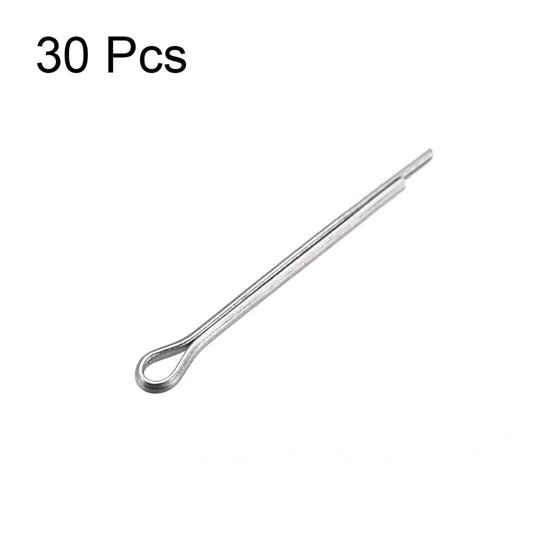 Uxcell 30 Uds pasador de hendidura dividido-1mm x 12mm 304 Acero inoxidable 2 puntas tono plateado para uso doméstico DIY