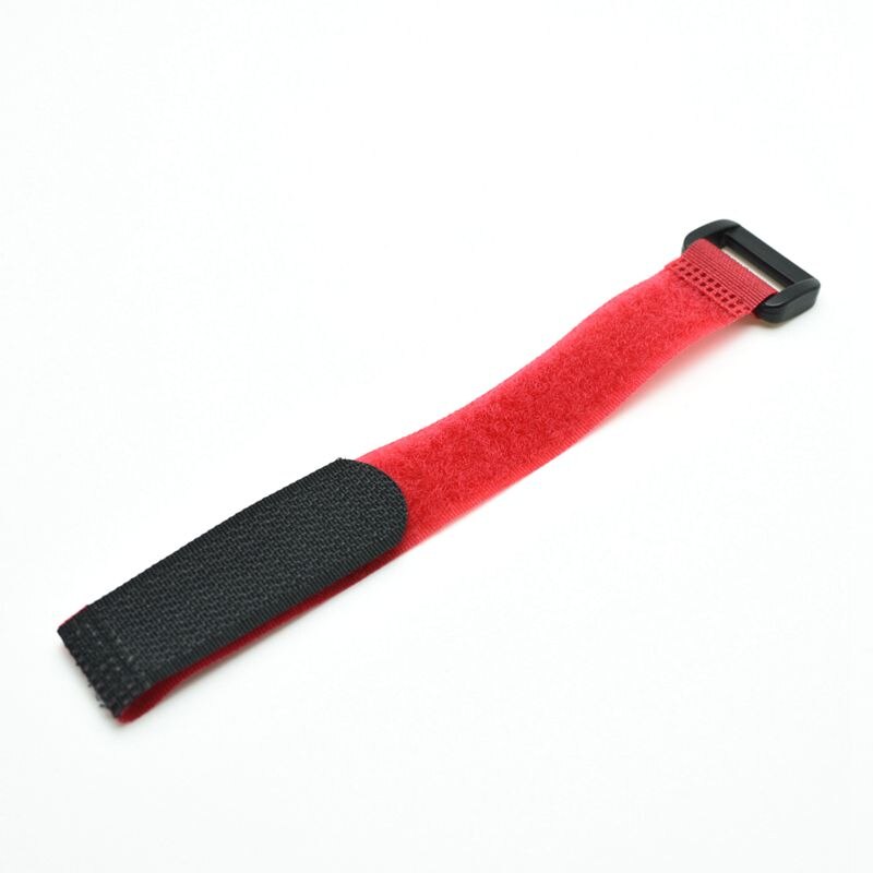 Zelfsluitende Gesp Type Stropdassen Verstelbare Herbruikbare Nylon Flexibele Stof Klittenband Kabelbinder: red