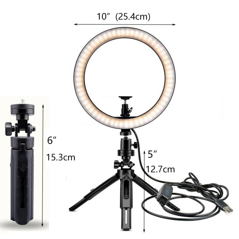 Selfie Anello di Luce con il Treppiedi Del Basamento e Del Supporto Del Telefono Cellulare HA CONDOTTO Photography Foto Luci delle Telecamere per il Trucco/Vlogging/in diretta Streaming