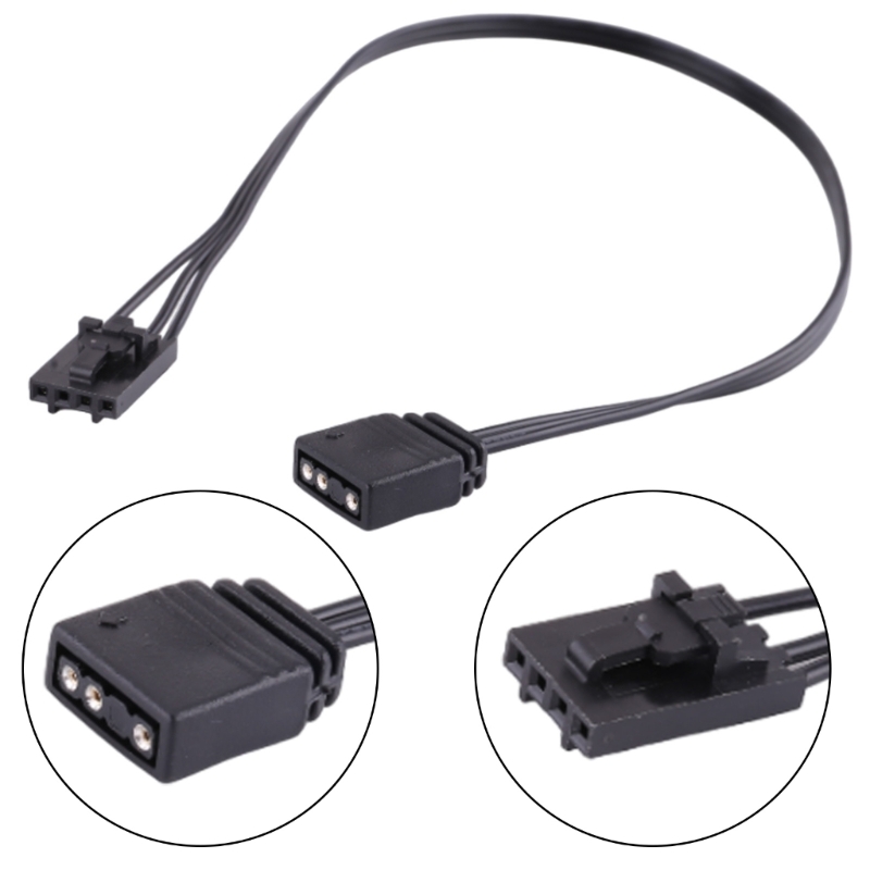 Línea conector adaptador ARGB 4 pines y 5V para RGB a ARGB estándar 4 pines y 5V