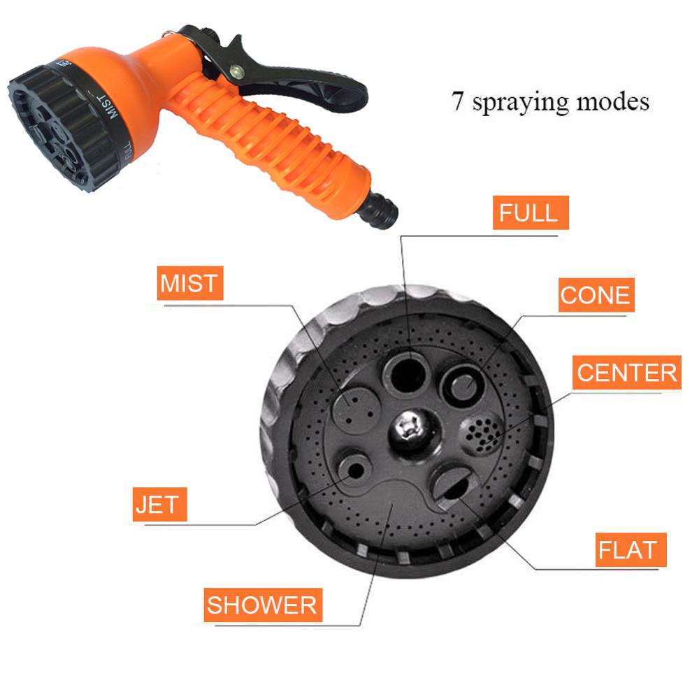 Expandable Flexible Garden Hose Car Washing Gardening Hose with 7 Function Nozzle